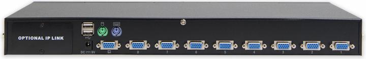 Actual product image Digitus 8-way combo KVM switch 1 user 8 PCs module slot for IP module