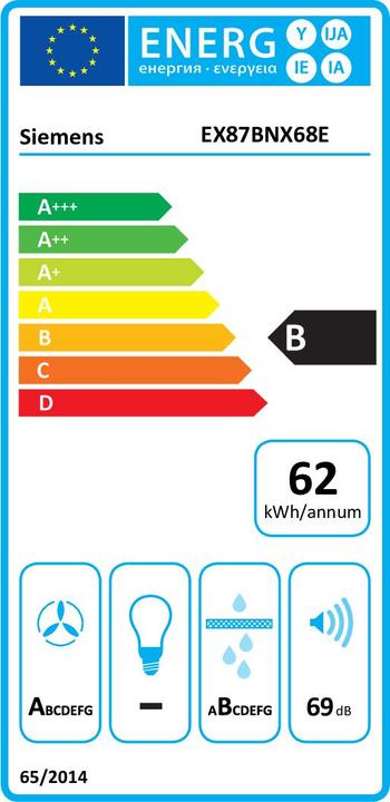 Label énergétique Siemens EX87BNX68E (80 cm)