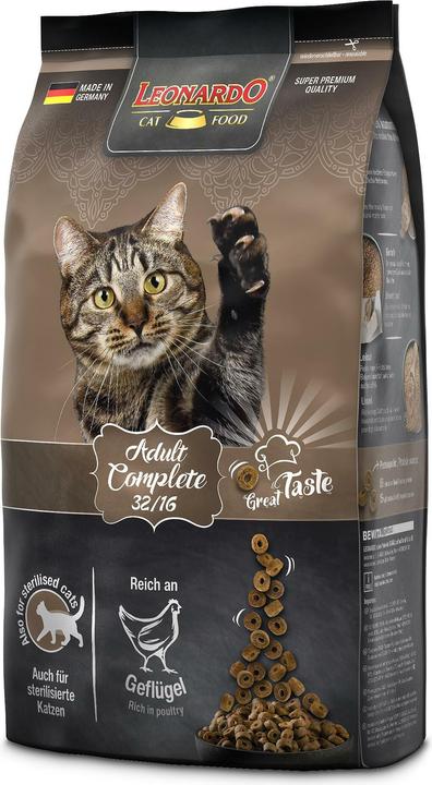 Leonardo Cat Food Trockenfutter Adult Complete 32/16, 1.8 kg (Adult, 1  Stk., 1800 g)