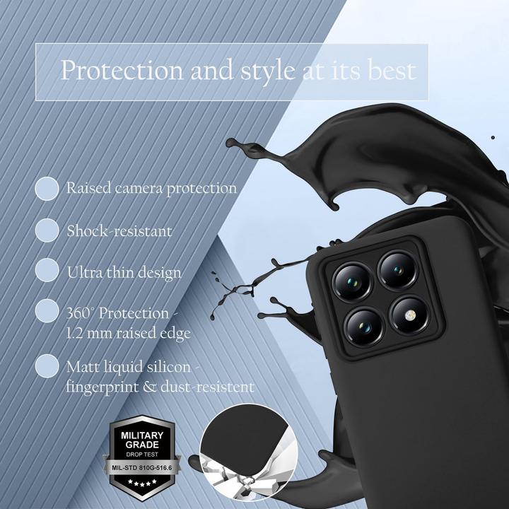 Actual product image Cadorabo Case for Xiaomi 14T Pro TPU Liquid Silicone Cover (Xiaomi 14T Pro)