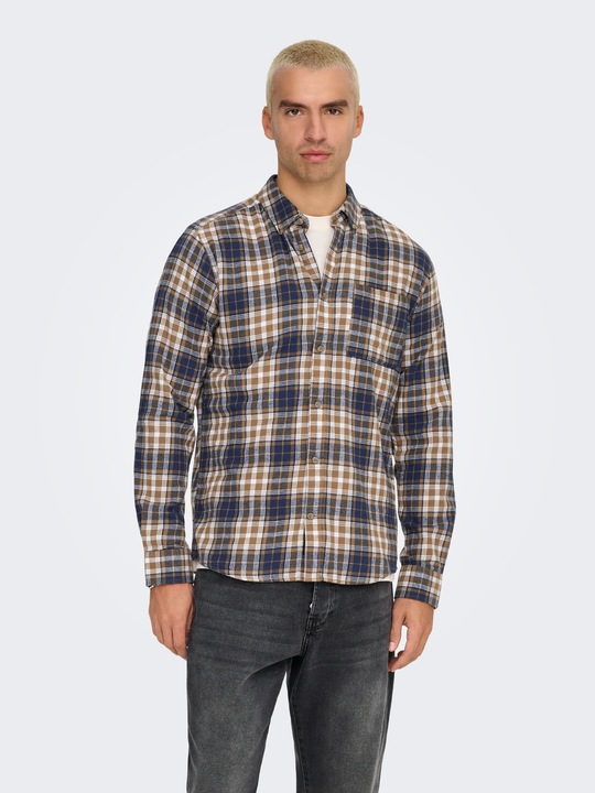 Produktbild Only & Sons Onsral Ls Slim Check Shirt (L)