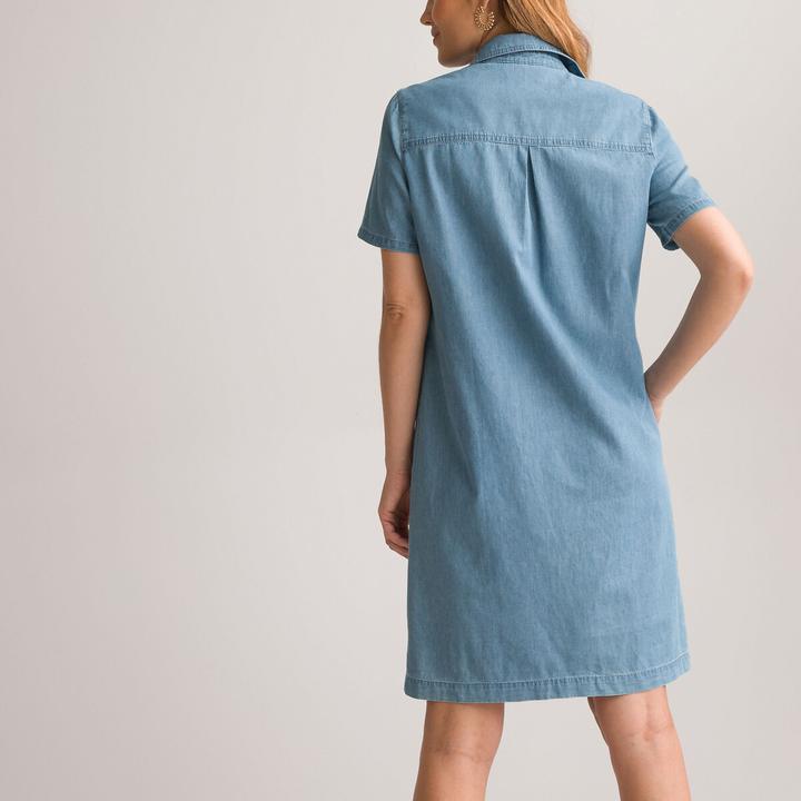 Image du produit Anne Weyburn Robe droite en jean à manches courtes (40)