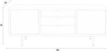 Image du produit White Label Living Kos (140 x 40 x 55 cm)