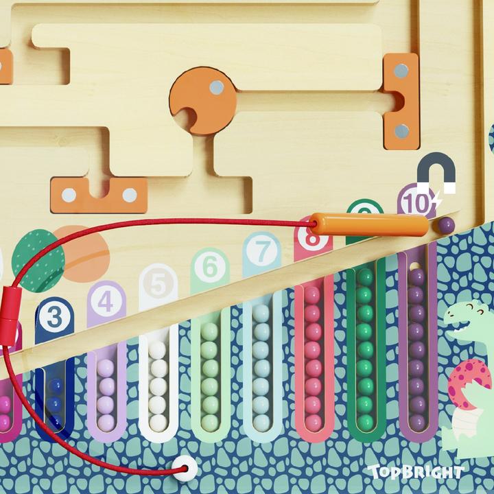 Actual product image Topbright Toys Magnetic dinosaur learning game (French, Spanish)