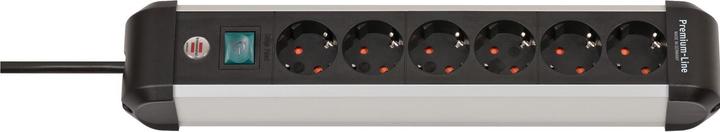 Actual product image Brennenstuhl 1391030800 Multiple socket outlet with switch silver-black protective contact 1 pc. (8x, CEE 7/3, 3 m)