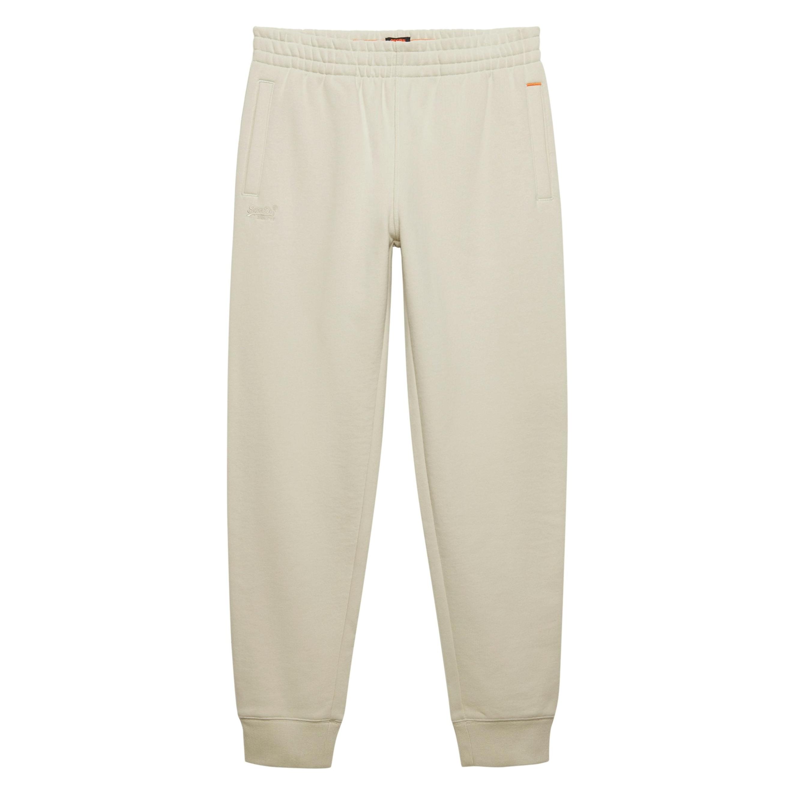 Superdry, Herren, Hosen, Leicht Aufgeraute Essential Logo Jogginghose, Beige, (M)