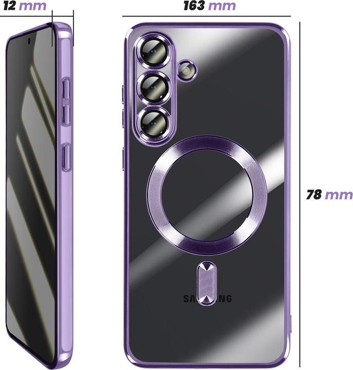 Produktbild Avizar MagSafe Hülle Galaxy S25 FE weich chrom (Samsung Galaxy S25 FE)