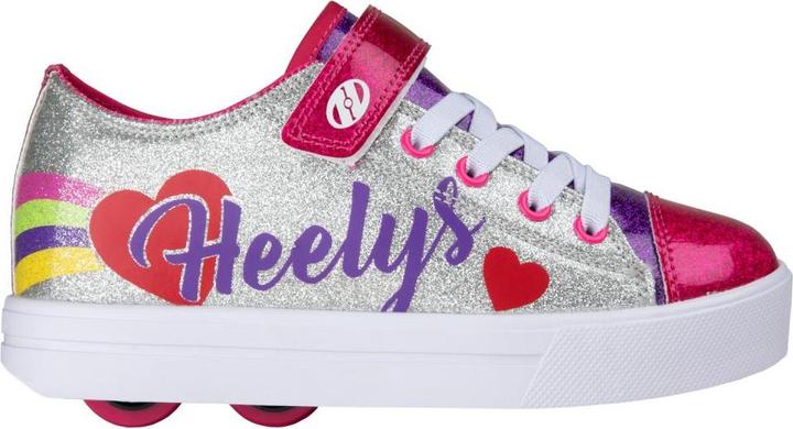 Actual product image Heelys X2 Snazzy Silver/Rainbow/Heart 2022 Shoes with Wheels (30)