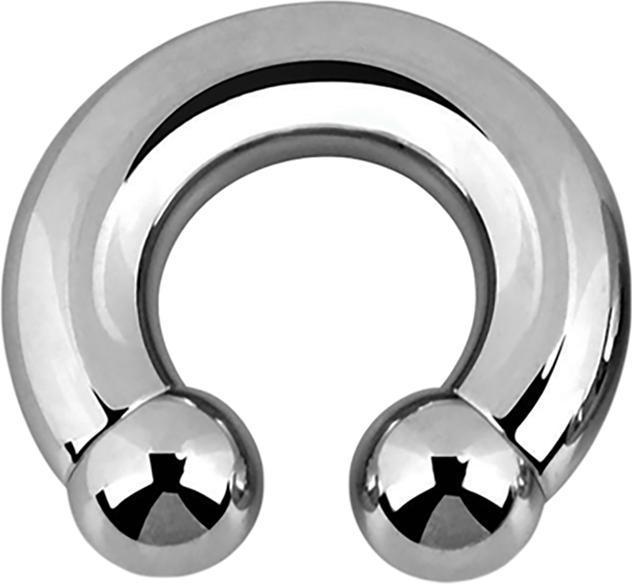 Immagine prodotto Star Piercing Barbell circolare filo interno argento con due palline (senza ottone, Titanio)