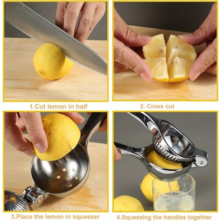 Actual product image PhoneLook Manuelle Zitruspresse aus Edelstahl für Zitrone und Limette