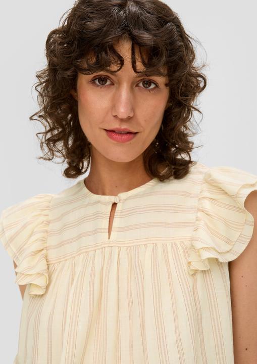 Image du produit S.Oliver Bluse Gemusterte Bluse im Relaxed Fit mit Rüschen-Details (44)
