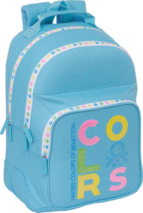 Benetton Schulrucksack Spring Celeste 32 x 42 x 15 cm