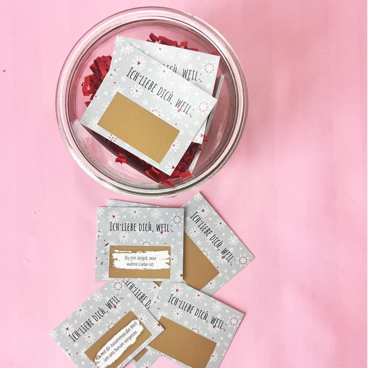 Produktbild Wunderle Rubbel Adventskalender Liebe, 11 x 7.5 cm, Rot