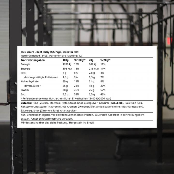 Image du produit Jack Link's Snacks à la viande Beef Jerky Sweet & Hot 12 x 60 g (720 g)