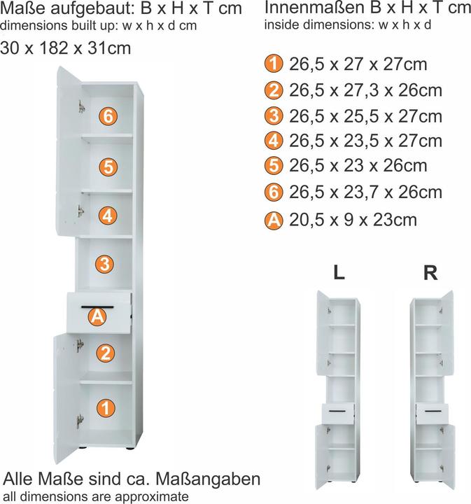 Immagine prodotto Trendteam Lucentezza della pelle (30 x 31 x 182 cm)