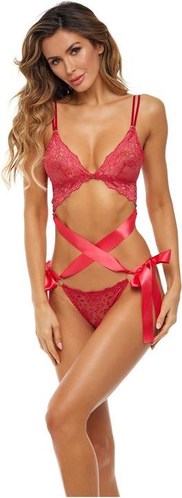 Actual product image René Rofé Rene Rofe Lingerie Love Status Lace Bra Set Koronkowy Komplet Bielizny S/M Red (S, M)