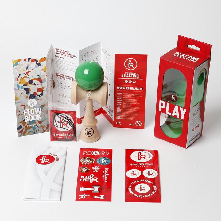 Actual product image Kendama Europe PLAY One green Kendama (German, 1 Players)