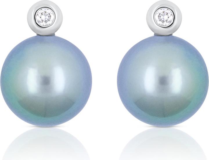 Or blanc 750 Perle de Tahiti 8-9mm Brillant 0.04ct.