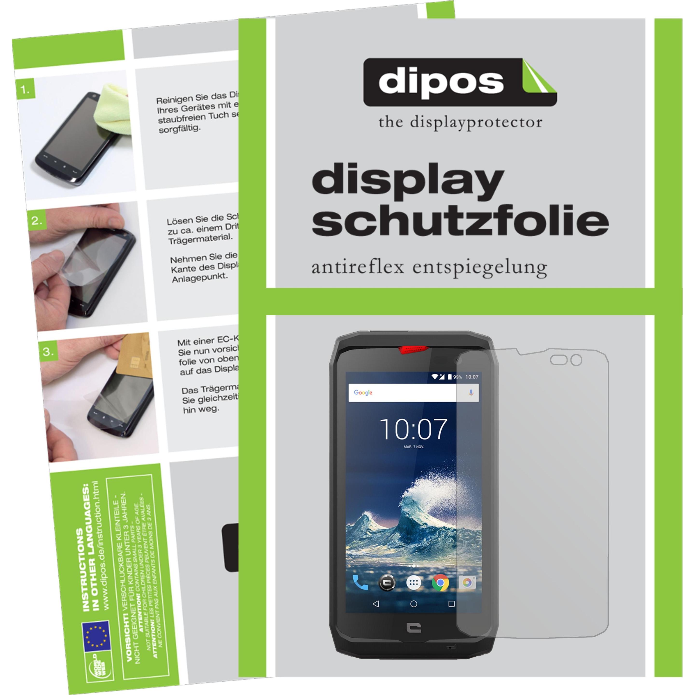 Dipos Displayschutzfolie Antireflex (5 Stück, Crosscall Action-X3), Smartphone Schutzfolie, Transparent