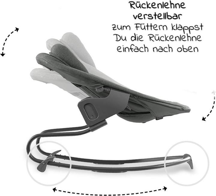 Actual product image Hauck Highchairs Alpha Plus Natural 4-piece Newborn Set - Highchair + 2in1 (Stair high chair)