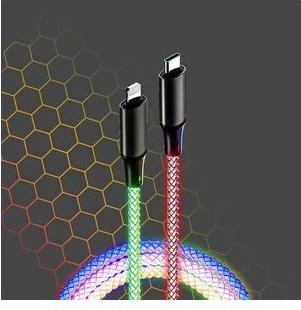 Produktbild My Way Cable Lumineux RGB USB-C Lightning 1m (1 m)