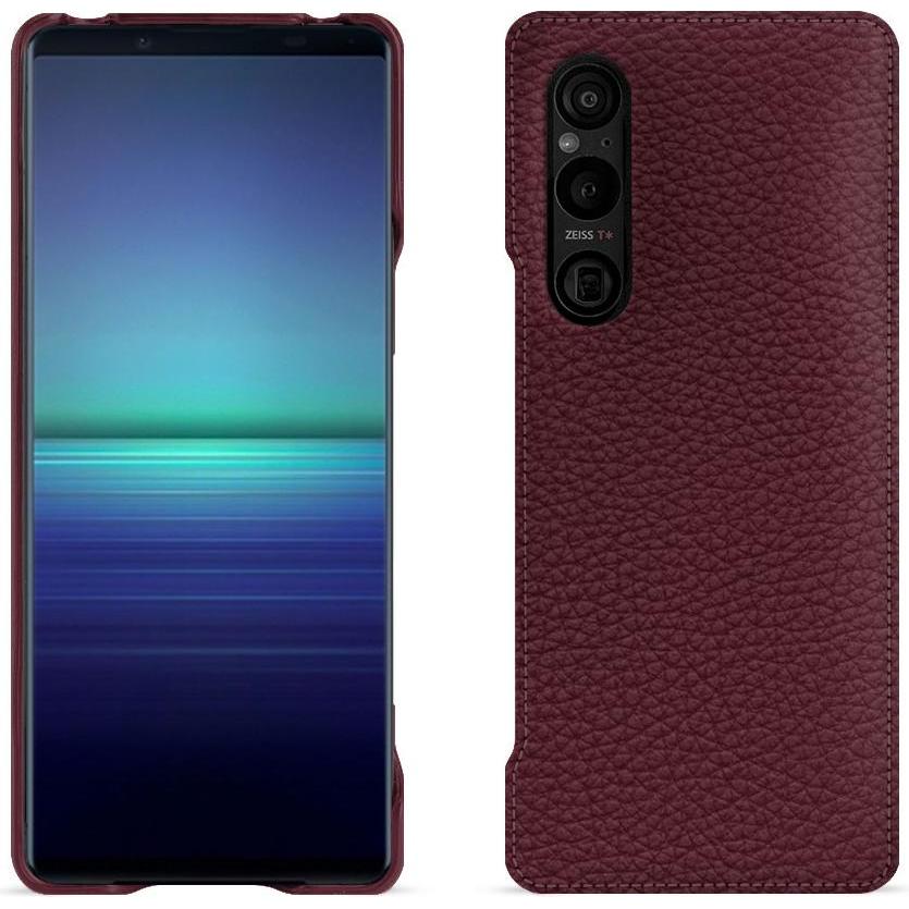 Noreve Lederschutzhülle (Sony Xperia 1 V), Smartphone Hülle, Violett