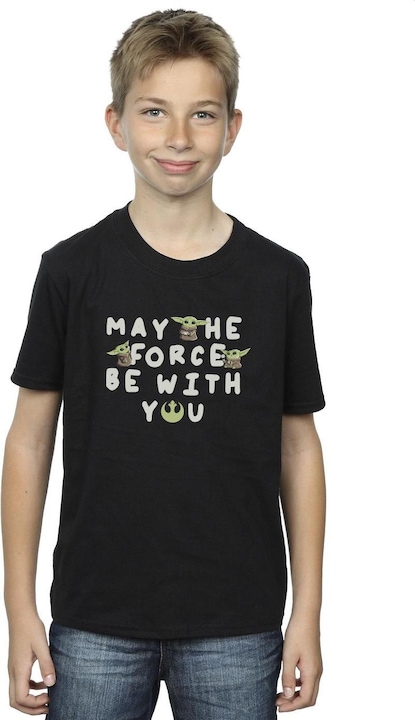 Immagine prodotto Star Wars The Mandalorian Grogu May The Force Be With You Maglietta Ragazzi (152, 158)