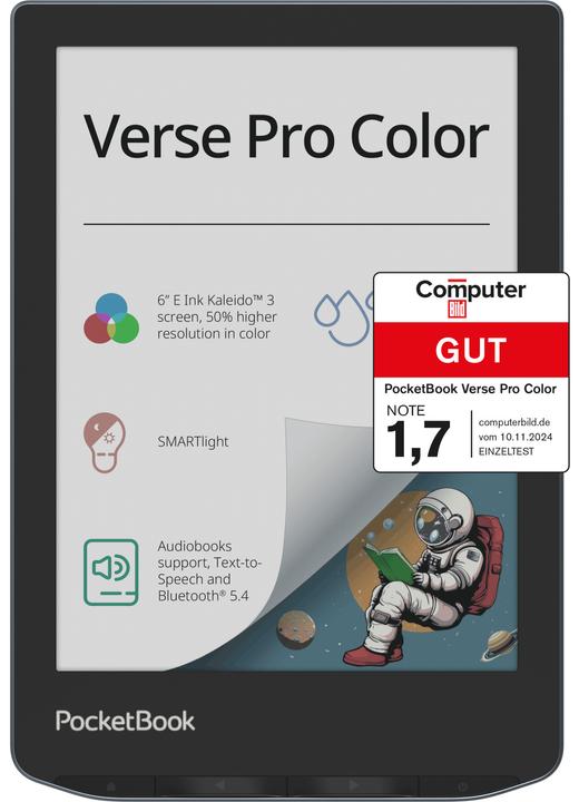 Image du produit PocketBook Verse Pro Color + Shell Cover noir 6 (6", Noir)