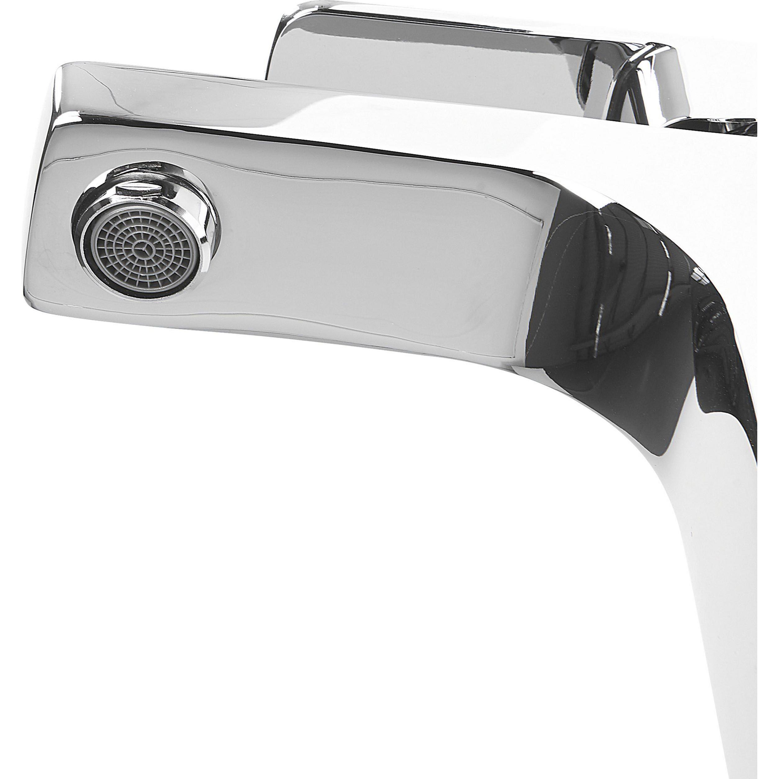 Beliani, Badarmatur, Wasserhahn Einhandmischer Messing silber IRUPU