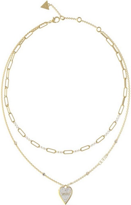 Guess Love Me Tender Delicate Gold Plated Double Necklace JUBN03244JWYGT/U (Edelstahl)