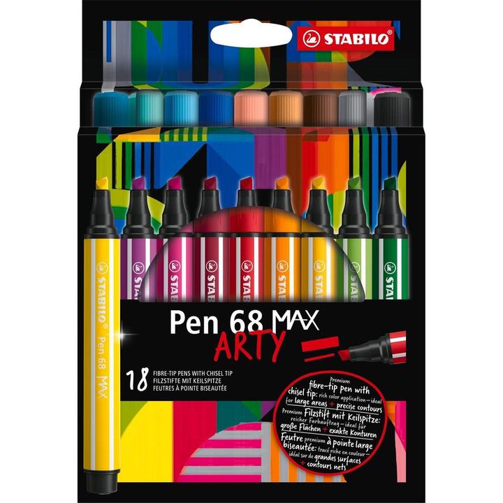 Actual product image STABILO PEN 68 MAX ARTY - fibre-tip pens (Multicoloured, 18 x)