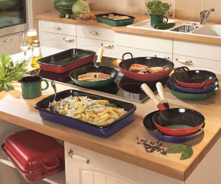 Image du produit Riess Poêle à frire avec couvercle, 0104-19 (32 cm, Cocotte + faitout, Émail)