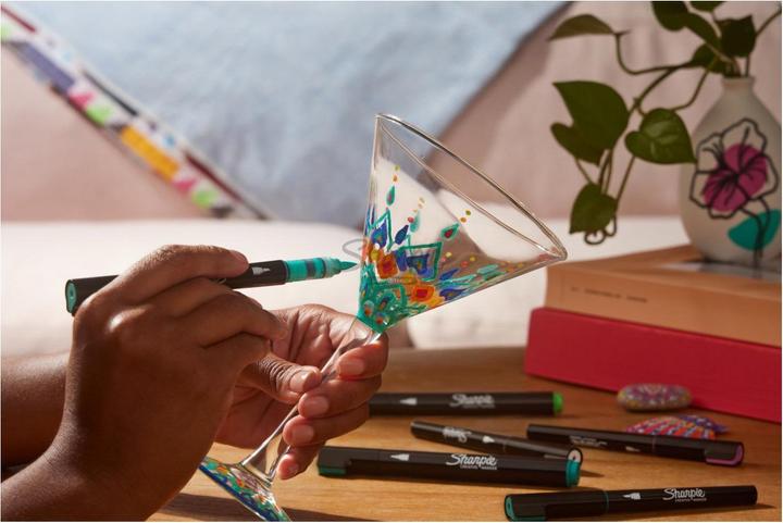 Produktbild Newell Sharpie - Creative Acrylic Marker Brush tip 5-Blister (2201182) (5x)