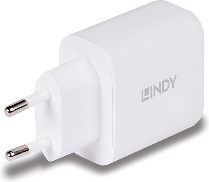 Produktbild Lindy 65W USB Typ A & C GaN Charger Zwei Geräte gleichzeitig aufladen mit GaN-, PD 3.0- und PPS-Technologi (65 W, 2 Ports)