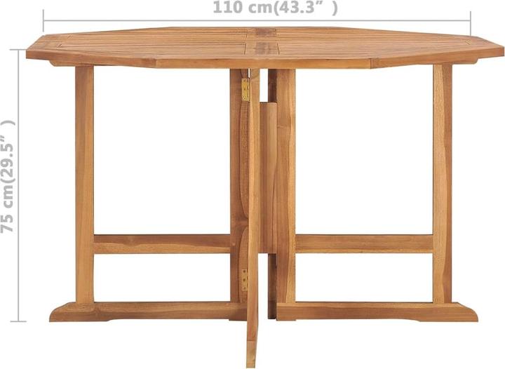 Produktbild vidaXL Garten-Esstisch (110 x 110 x 75 cm)