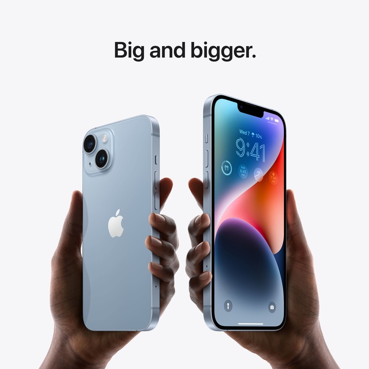 Actual product image Apple iPhone 14 Plus (128 GB, Starlight, 6.70", SIM + eSIM, 12 Mpx, 5G)