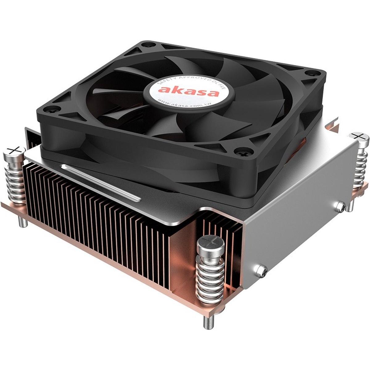 Akasa AK-CC7402BT01 Raffreddatore CPU a basso profilo 2U - Socket LGA 1700 (42.50 mm), Dissipatore CPU, Nero