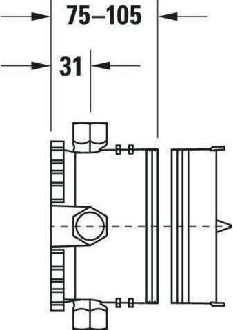 Actual product image Duravit BlueBox G 3/4 inch, basic body flush-mounted