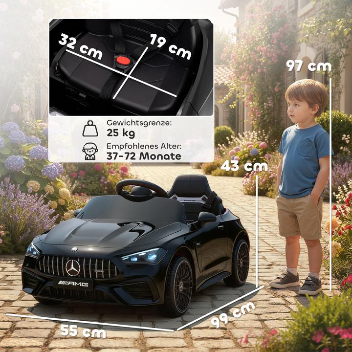Produktbild Aiyaplay Kinder Elektroauto Kunststoff, Stahl Schwarz (12 V)