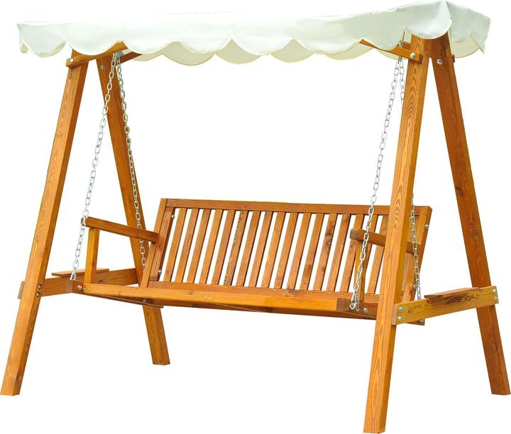 Outsunny Hollywoodschaukel Gartenschaukel 3-Sitzer Lärche