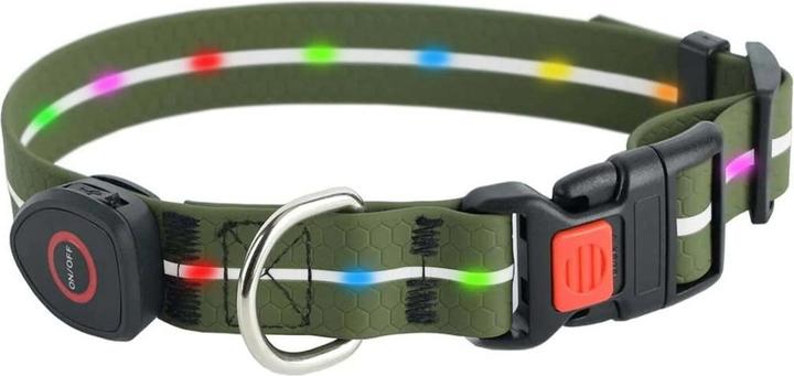 Image du produit Media-Tech Collier en PVC éclairé par LED de couleur pour chiens de moyenne et grande taille, chiens de l'armée (Chien, Général)