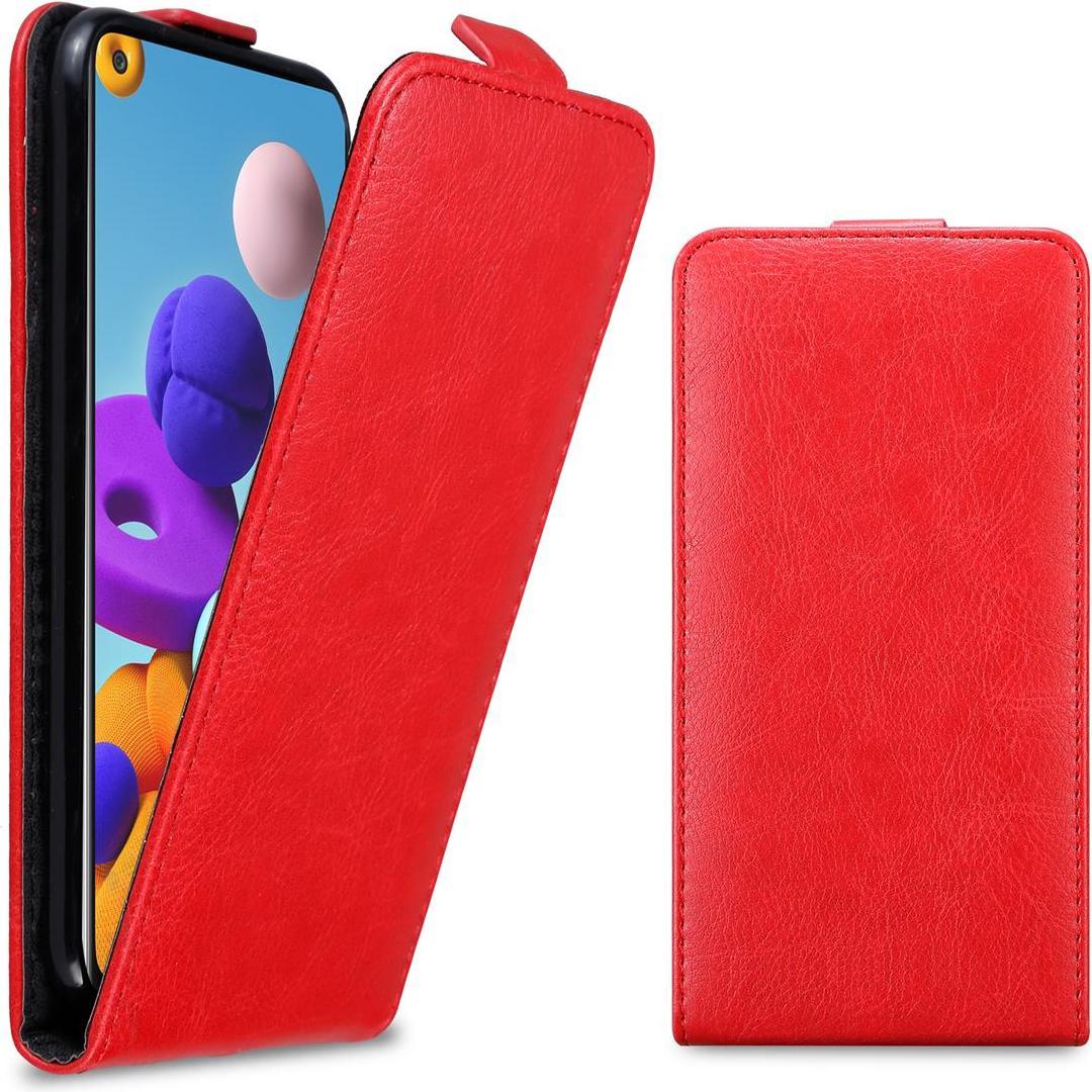 Thumbnail - Cadorabo Flip wie Invis Cover (Samsung Galaxy A21s), Smartphone Hülle, Rot