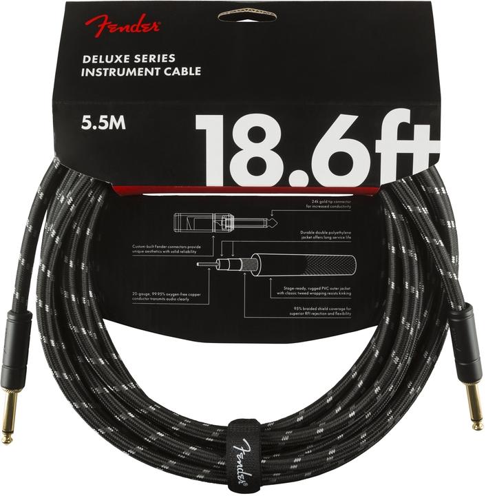 Produktbild Fender Kabel Deluxe 5,5m black tweed (5.50 m, 6.3mm Klinke (Jack))