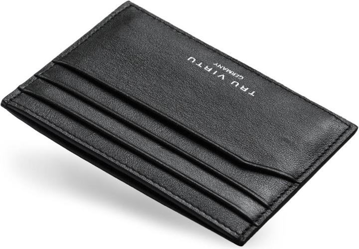Actual product image Tru Virtu Card Case Soft Nappa Black