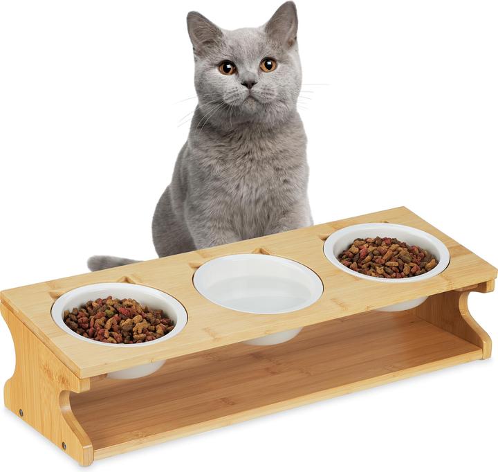 Relaxdays Cat feeding station (0.40 l)