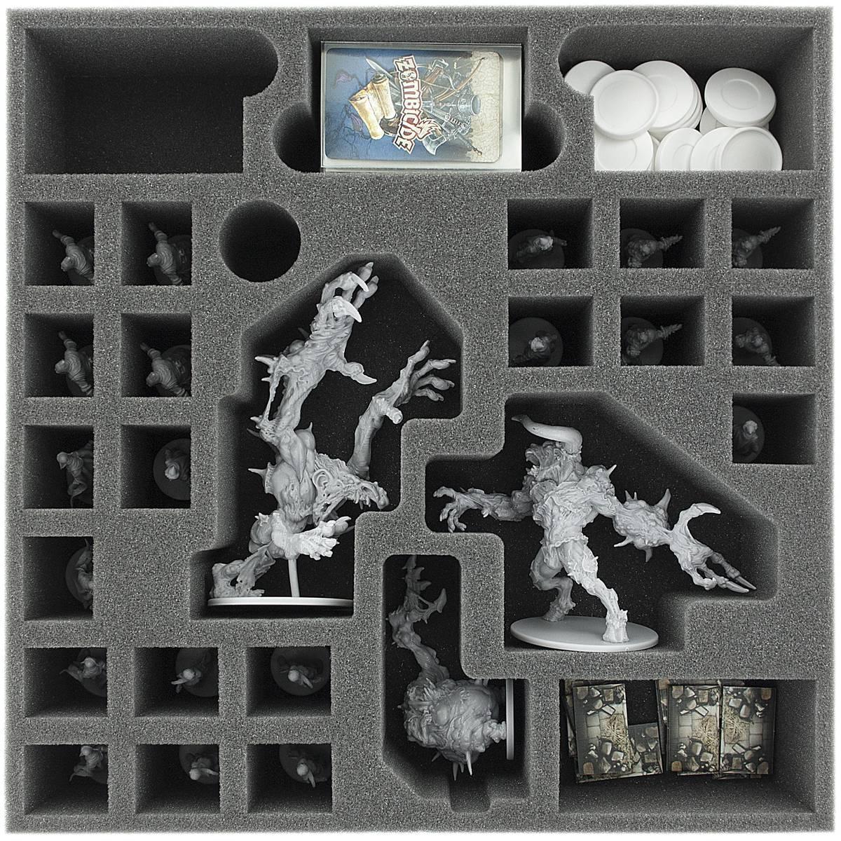 Feldherr AG065ZC19 - 65 mm Schaumstoffeinlage für Zombicide Black Plague Monster und NPCs B (Schaumstoff) (AG065ZC19)