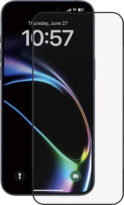 Anank - 2.5D 5X Reinforced Full Glass Screen Protector - iPhone 17 Pro Max - Black (1 Stück, Apple iPhone 17 Pro Max)