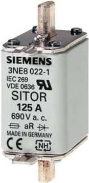 Produktbild Siemens SITOR Sicherung 3NE8 125A 690V Grösse 00 (125 A)