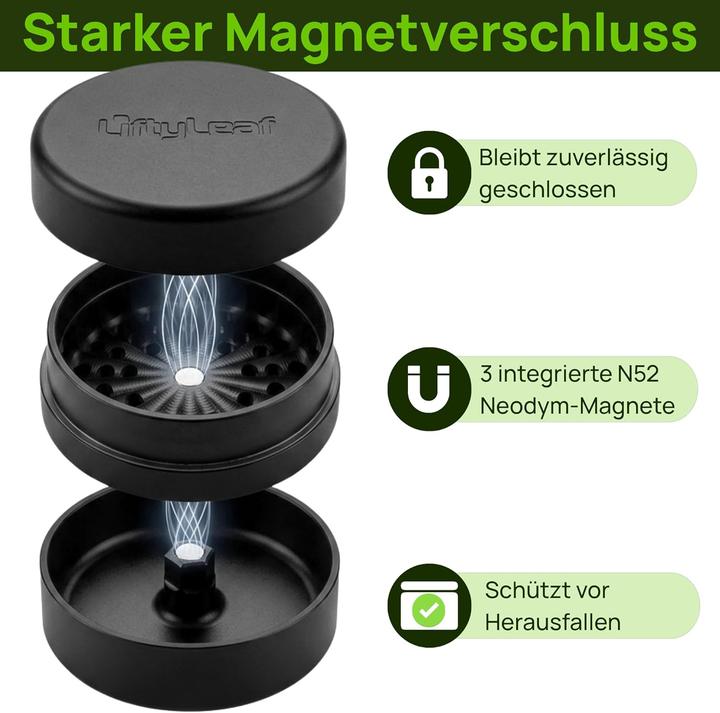 Produktbild LiftyLeaf Flow 55 Kräutermühlen-Set mit Magnetverschluss