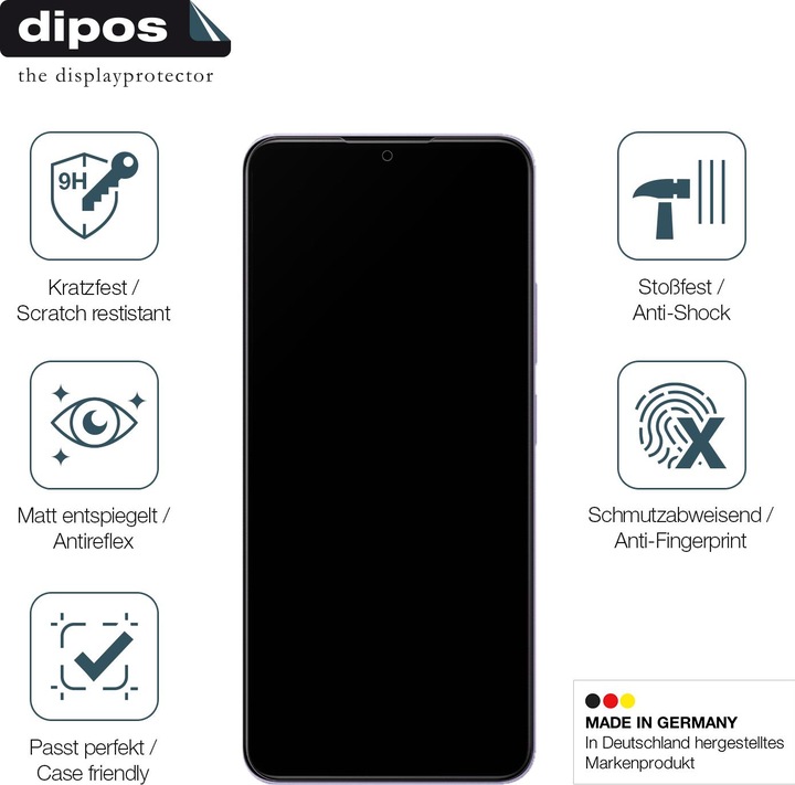 Actual product image Dipos Anti-Shock Screen Protector Matte (1 Piece, Xiaomi Poco M4 5G)